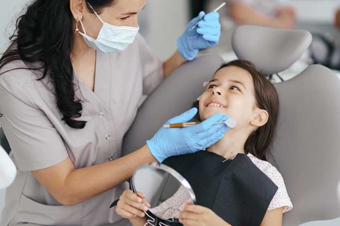 Child dental cleaning